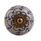 Navy Blue Crackle Ceramic Cupboard Knob
